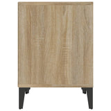 Bedside Cabinet Sonoma Oak 40x35x50 cm - Rear View