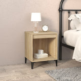 Bedside Cabinets 2 pcs Sonoma Oak 40x35x50 cm - Side View