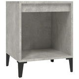 Bedside Cabinet Concrete Grey 40x35x50 cm - Front View