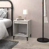 Bedside Cabinet Concrete Grey 40x35x50 cm - Side View