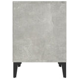 Bedside Cabinet Concrete Grey 40x35x50 cm - Rear View