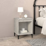 Bedside Cabinets 2 pcs Concrete Grey 40x35x50 cm - Side View