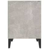 Bedside Cabinets 2 pcs Concrete Grey 40x35x50 cm - Close-Up Angle