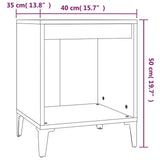 Bedside Cabinets 2 pcs Concrete Grey 40x35x50 cm - Extra Image