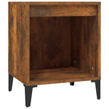 Bedside Cabinet Smoked Oak 40x35x50 cm - Front View