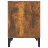 Bedside Cabinet Smoked Oak 40x35x50 cm - Rear View
