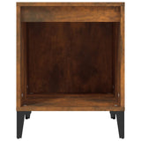 Bedside Cabinets 2 pcs Smoked Oak 40x35x50 cm - Rear View
