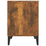 Bedside Cabinets 2 pcs Smoked Oak 40x35x50 cm - Close-Up Angle