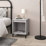 Bedside Cabinet Grey Sonoma 40x35x50 cm - Side View