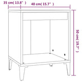 Bedside Cabinet Grey Sonoma 40x35x50 cm - Low Angle