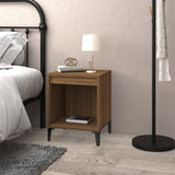 Bedside Cabinet Brown Oak 40x35x50 cm - Side View