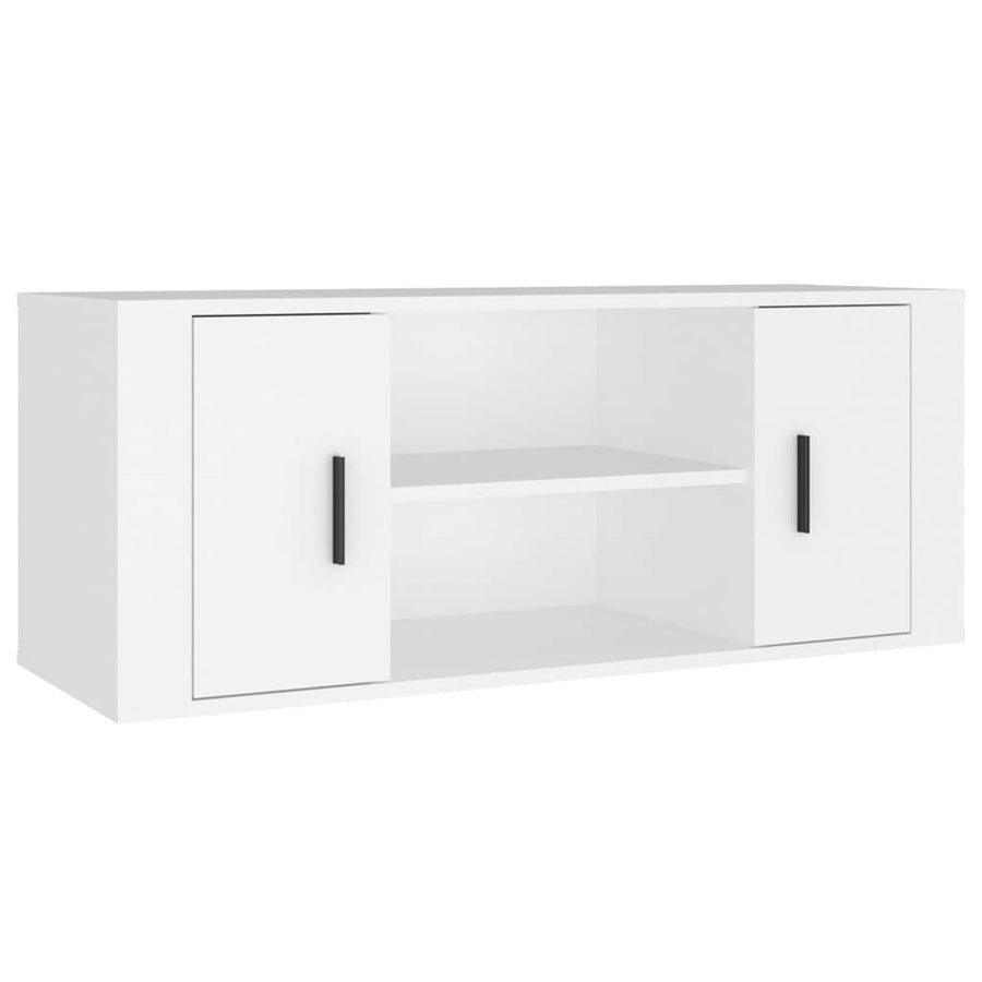 TV Cabinet White 100x35x40 cm Engineered Wood