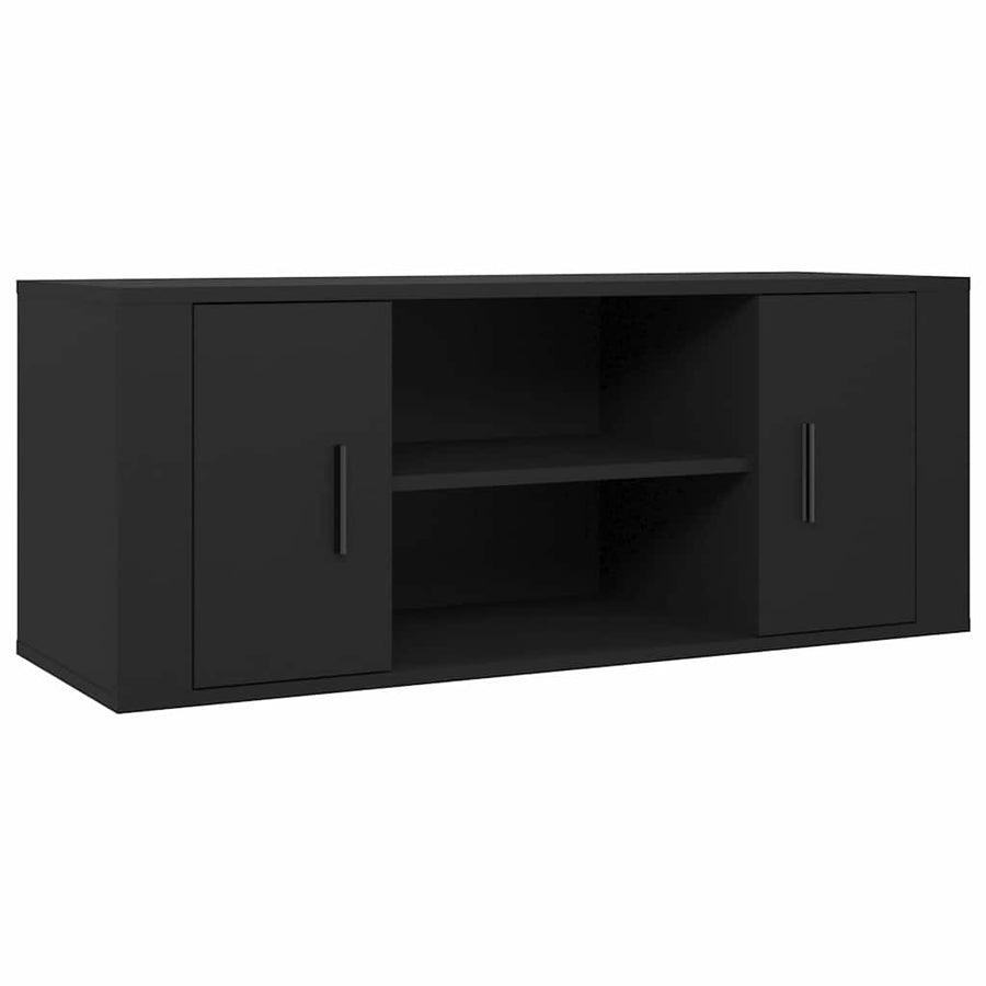 TV Cabinet Black 100x35x40 cm Engineered Wood