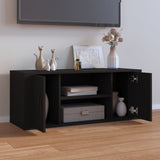 TV Cabinet Black 100x35x40 cm Engineered Wood - Side View