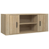 TV Cabinet Sonoma Oak 100x35x40 cm Engineered Wood - Front View