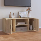 TV Cabinet Sonoma Oak 100x35x40 cm Engineered Wood - Side View