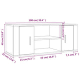 TV Cabinet Sonoma Oak 100x35x40 cm Engineered Wood - Extra Image