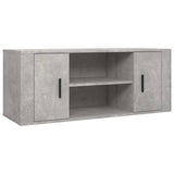TV Cabinet Concrete Grey 100x35x40 cm Engineered Wood - Front View