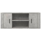 TV Cabinet Concrete Grey 100x35x40 cm Engineered Wood - Side View