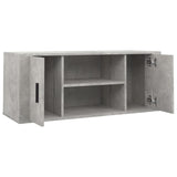 TV Cabinet Concrete Grey 100x35x40 cm Engineered Wood - Top-Down View