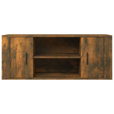 TV Cabinet Smoked Oak 100x35x40 cm Engineered Wood - 45-Degree Angle