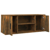 TV Cabinet Smoked Oak 100x35x40 cm Engineered Wood - Rear View