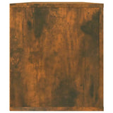 TV Cabinet Smoked Oak 100x35x40 cm Engineered Wood - Close-Up Angle