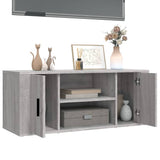 TV Cabinet Grey Sonoma 100x35x40 cm Engineered Wood - Top-Down View