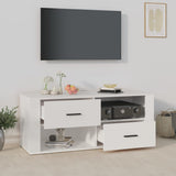 TV Cabinet White 100x35x40 cm Engineered Wood - Side View