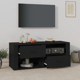 TV Cabinet Black 100x35x40 cm Engineered Wood - Side View