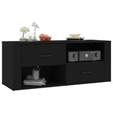 TV Cabinet Black 100x35x40 cm Engineered Wood - Top-Down View