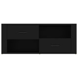 TV Cabinet Black 100x35x40 cm Engineered Wood - Rear View