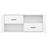 TV Cabinet High Gloss White 100x35x40 cm Engineered Wood - Rear View
