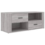 TV Cabinet Grey Sonoma 100x35x40 cm Engineered Wood - Front View