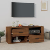 TV Cabinet Brown Oak 100x35x40 cm Engineered Wood - Side View