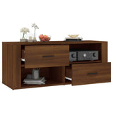 TV Cabinet Brown Oak 100x35x40 cm Engineered Wood - 45-Degree Angle