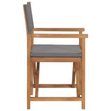 Director's Chairs 2 pcs Solid Wood Teak Grey - 45-Degree Angle