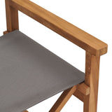 Director's Chairs 2 pcs Solid Wood Teak Grey - Low Angle