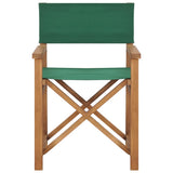 Director's Chairs 2 pcs Solid Wood Teak Green