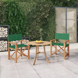 Director's Chairs 2 pcs Solid Wood Teak Green