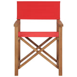 Director's Chairs 2 pcs Solid Wood Teak Red