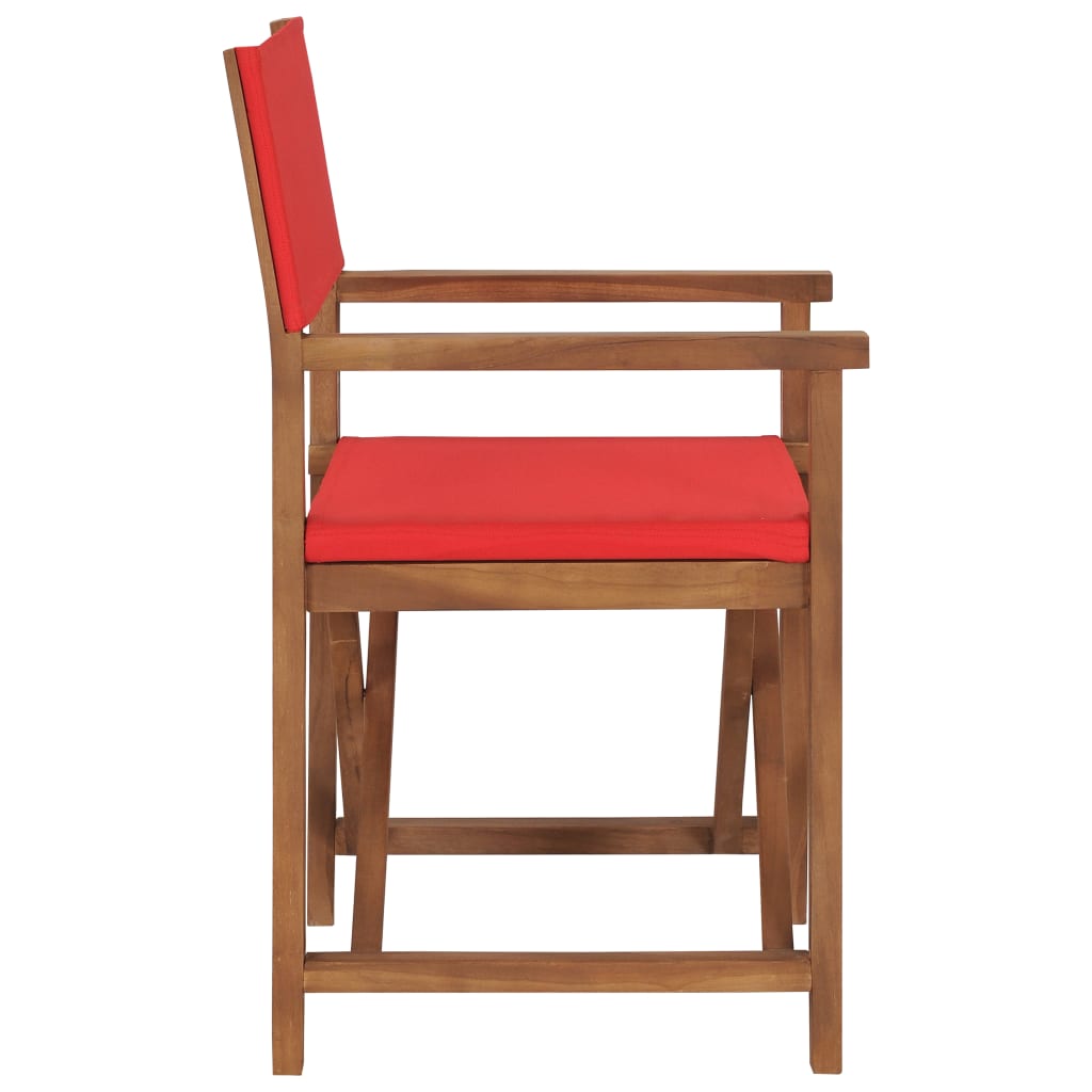 Director's Chairs 2 pcs Solid Wood Teak Red