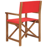 Director's Chairs 2 pcs Solid Wood Teak Red