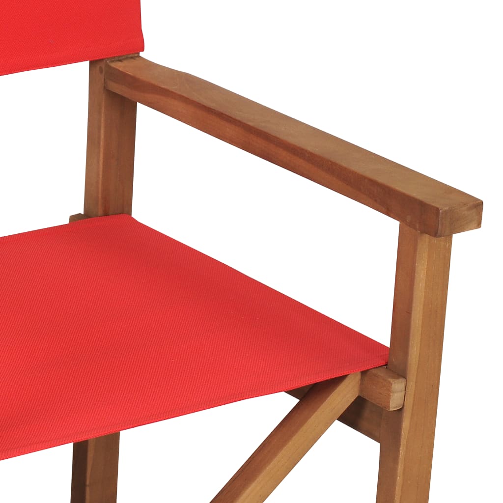 Director's Chairs 2 pcs Solid Wood Teak Red