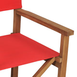 Director's Chairs 2 pcs Solid Wood Teak Red