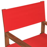 Director's Chairs 2 pcs Solid Wood Teak Red - Low Angle