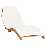 Sun Loungers 2 pcs with Cushions Solid Wood Teak - Side View