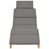 Sun Loungers 2 pcs with Cushions Solid Wood Teak - Top-Down View