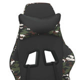 Gaming Chair with Footrest Black and Camouflage Faux Leather - Extra Image