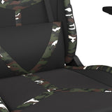 Gaming Chair with Footrest Black and Camouflage Faux Leather